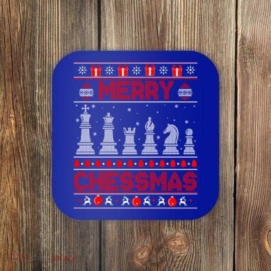 Chess Player Merry Chessmas Christmas Ugly Sweater Great Gift Coaster