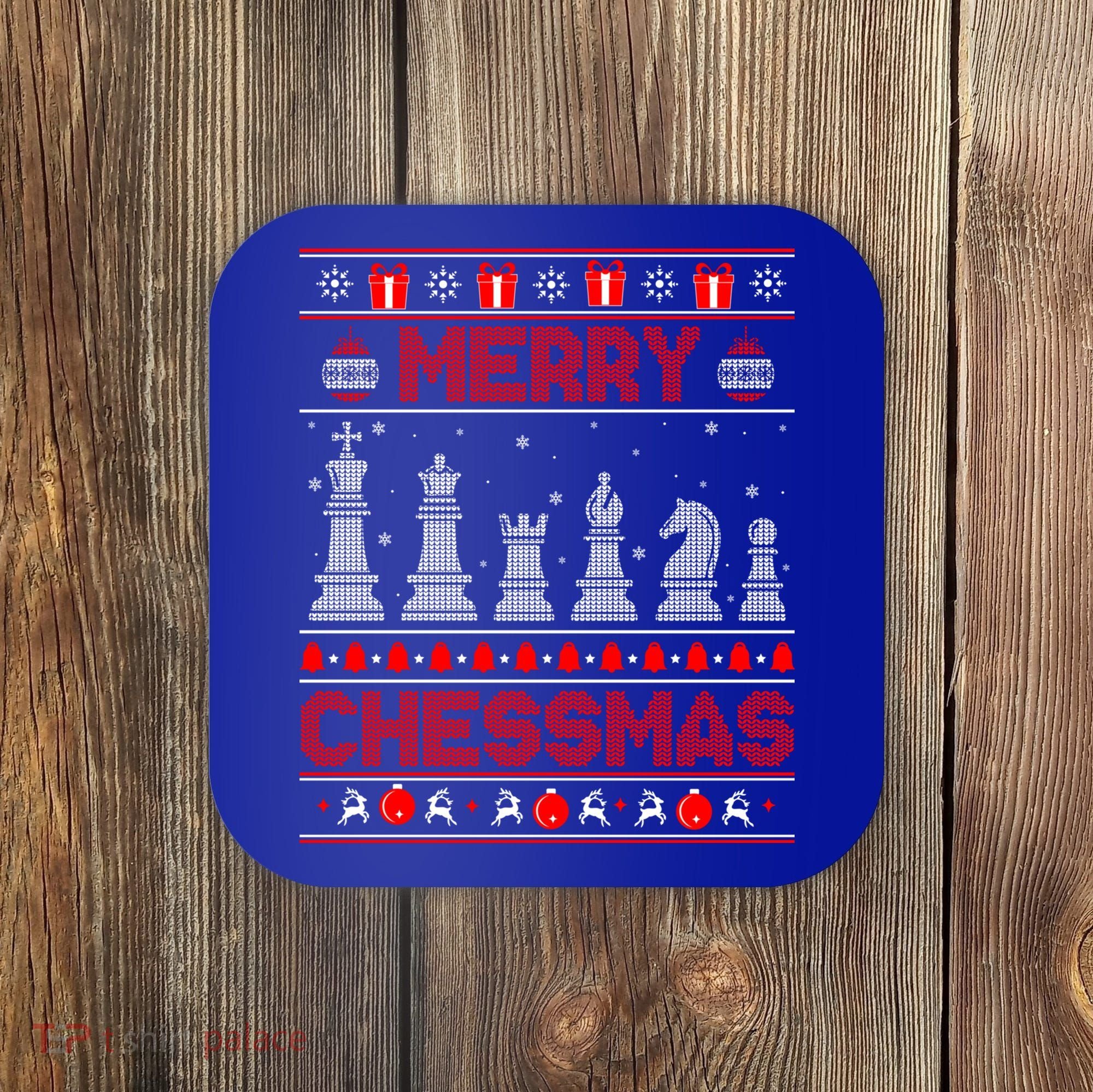 Chess Player Merry Chessmas Christmas Ugly Sweater Great Gift Coaster