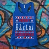 Chess Player Merry Chessmas Christmas Ugly Sweater Great Gift Women's Tank Top thumb 3