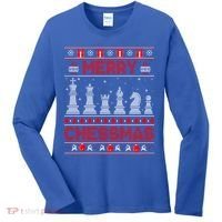 Chess Player Merry Chessmas Christmas Ugly Sweater Great Gift Women's Long Sleeve Shirt thumb 0