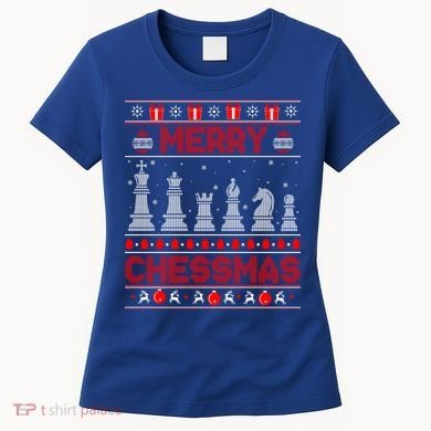 Chess Player Merry Chessmas Christmas Ugly Sweater Great Gift Women's T-Shirt