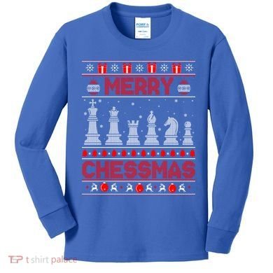 Chess Player Merry Chessmas Christmas Ugly Sweater Great Gift Kids Long Sleeve Shirt