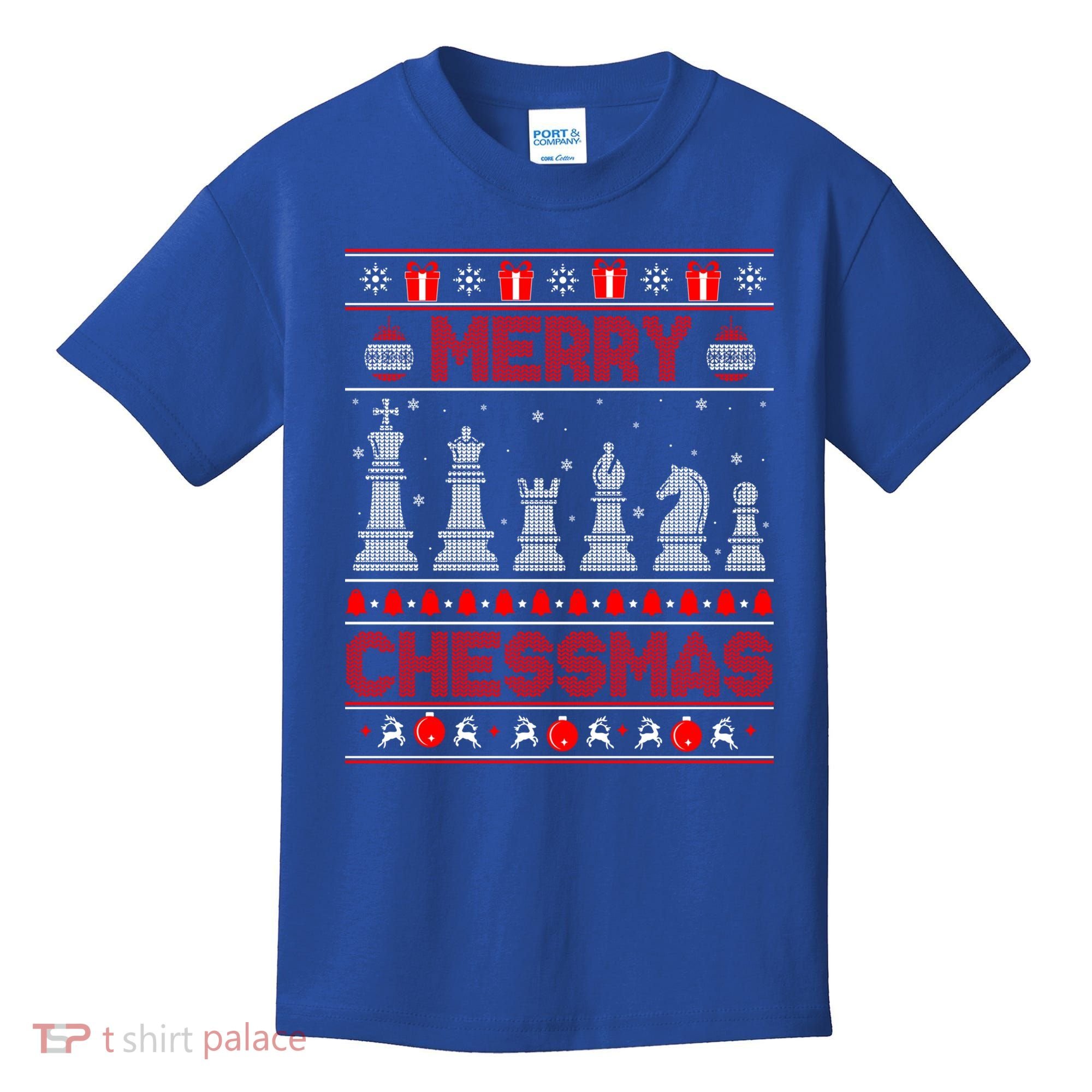Chess Player Merry Chessmas Christmas Ugly Sweater Great Gift Kids T-Shirt
