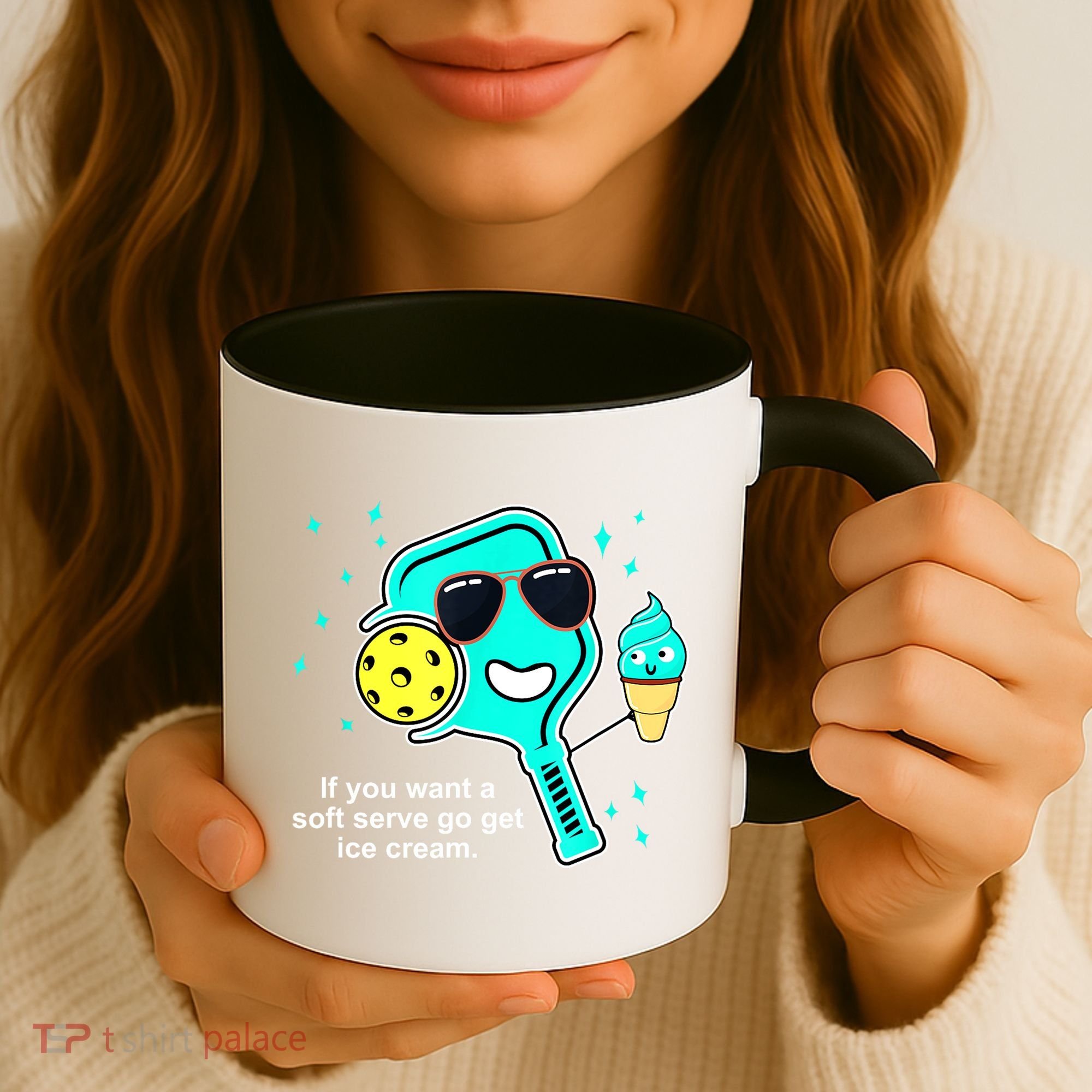 Cute Pickleball Meme If You Want A Soft Serve Go Get Ice Cream Gift Coffee Mug