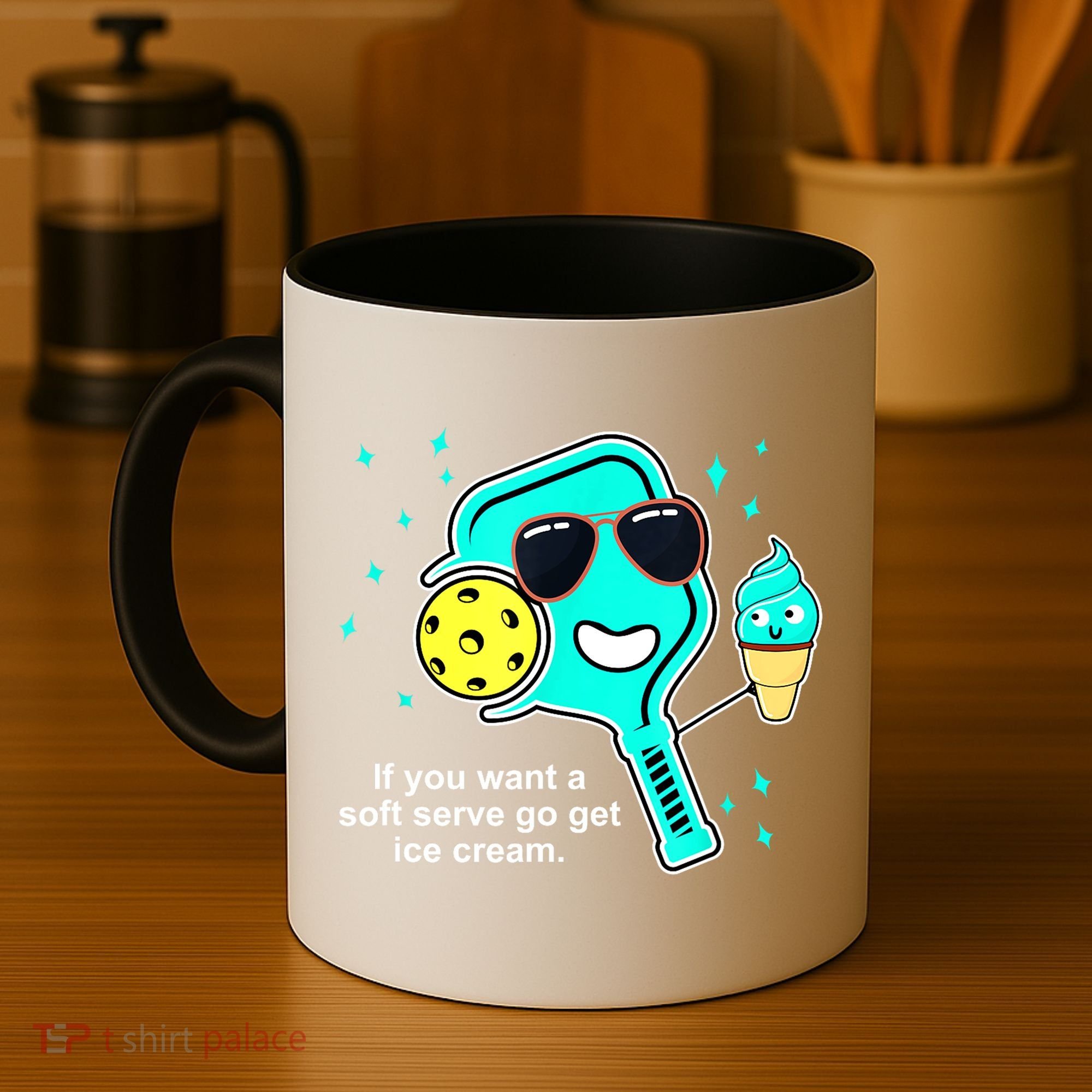 Cute Pickleball Meme If You Want A Soft Serve Go Get Ice Cream Gift Coffee Mug