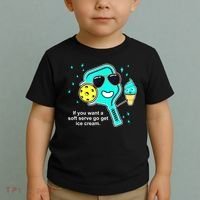 Cute Pickleball Meme If You Want A Soft Serve Go Get Ice Cream Gift Toddler T-Shirt thumb 2