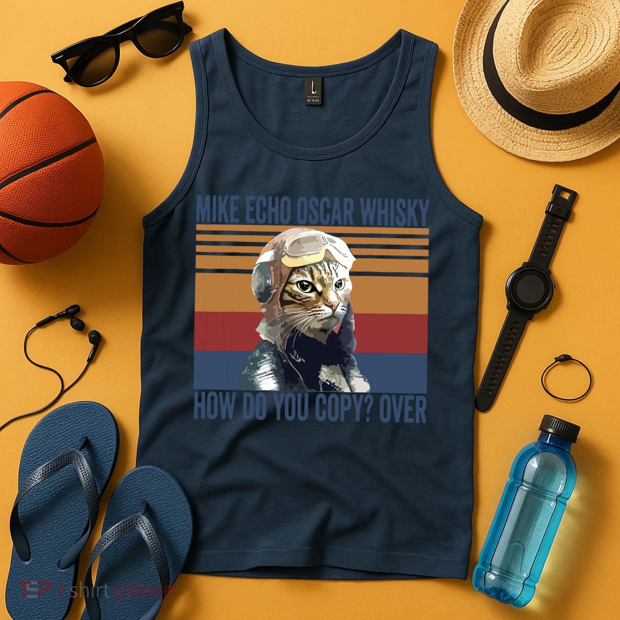 Cat Pilot Mike Echo Oscar Whisky How Do You Copy Tank Top