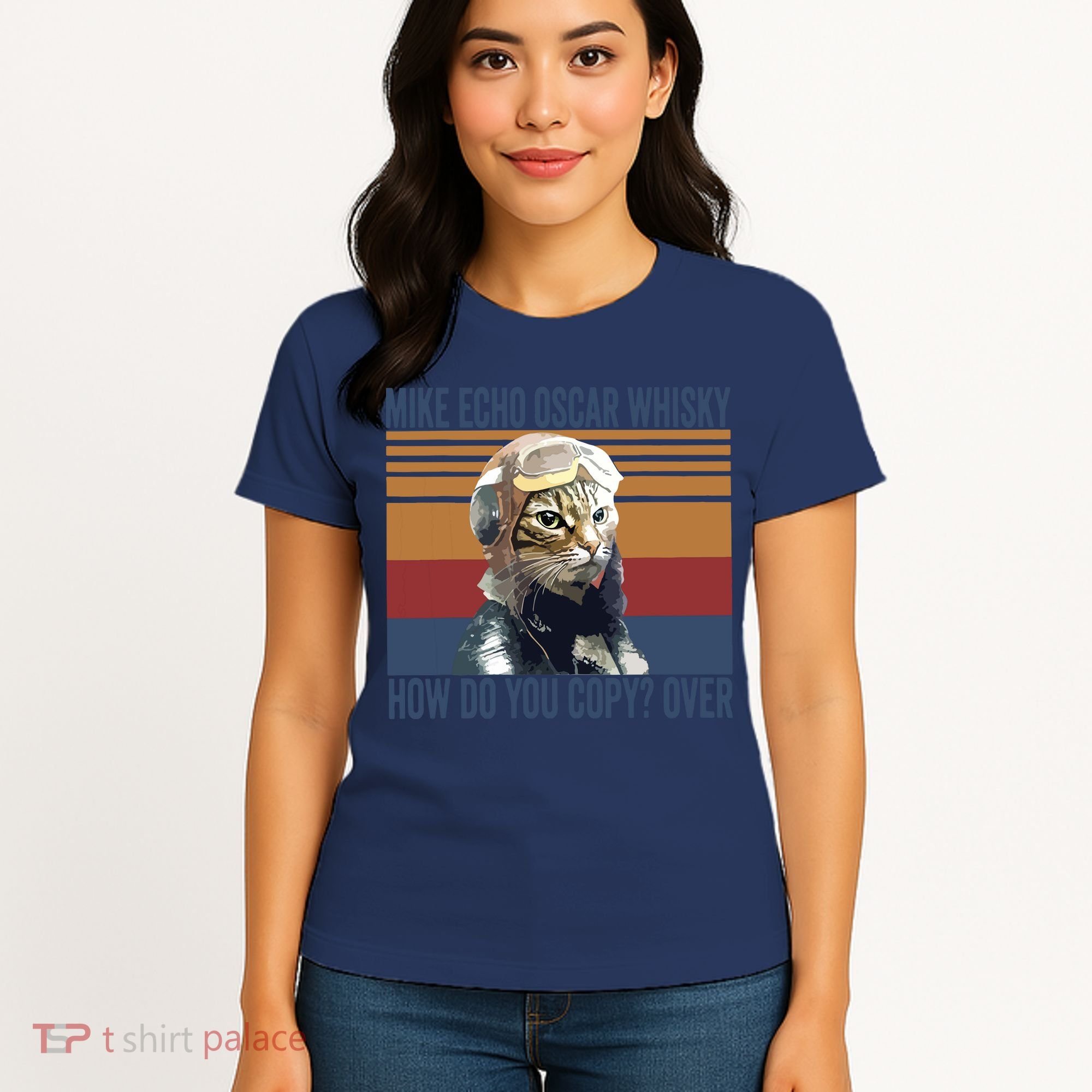 Cat Pilot Mike Echo Oscar Whisky How Do You Copy Women's T-Shirt