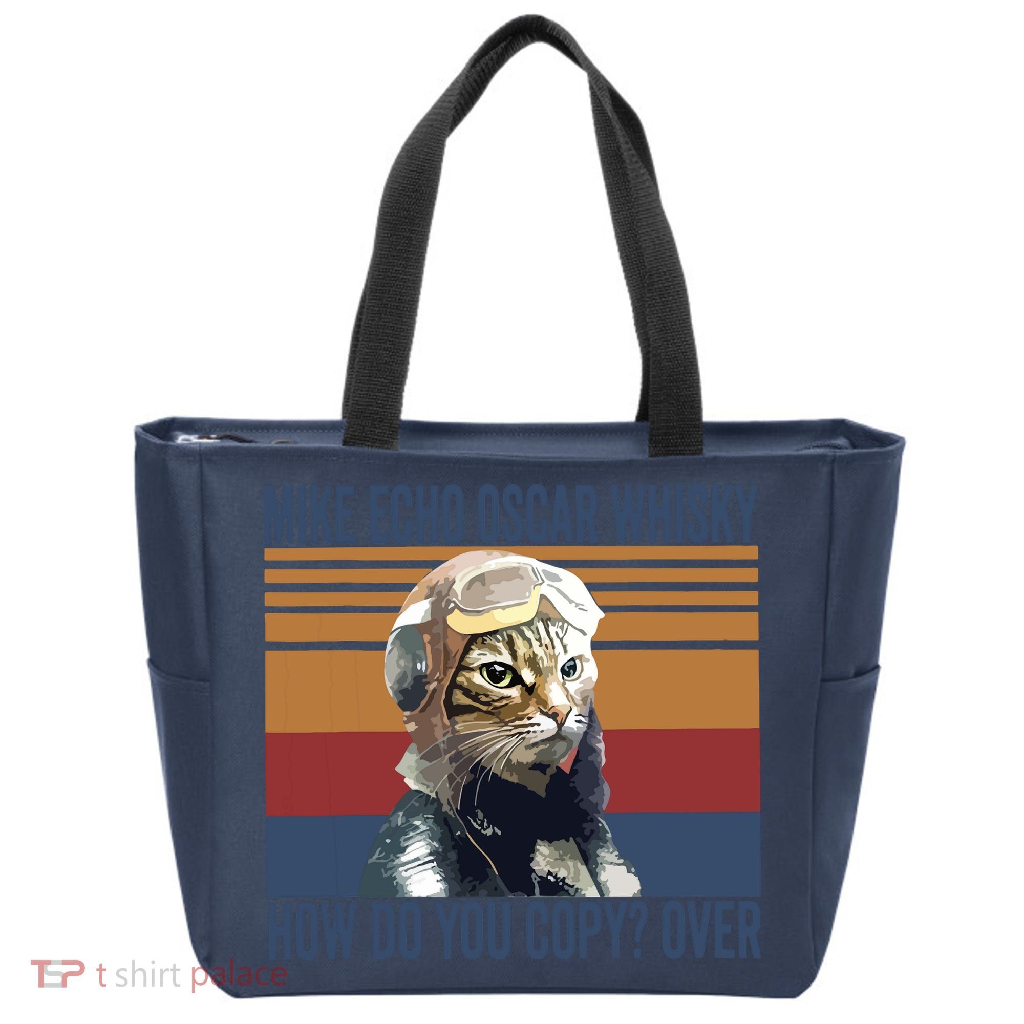Cat Pilot Mike Echo Oscar Whisky How Do You Copy Tote Bag