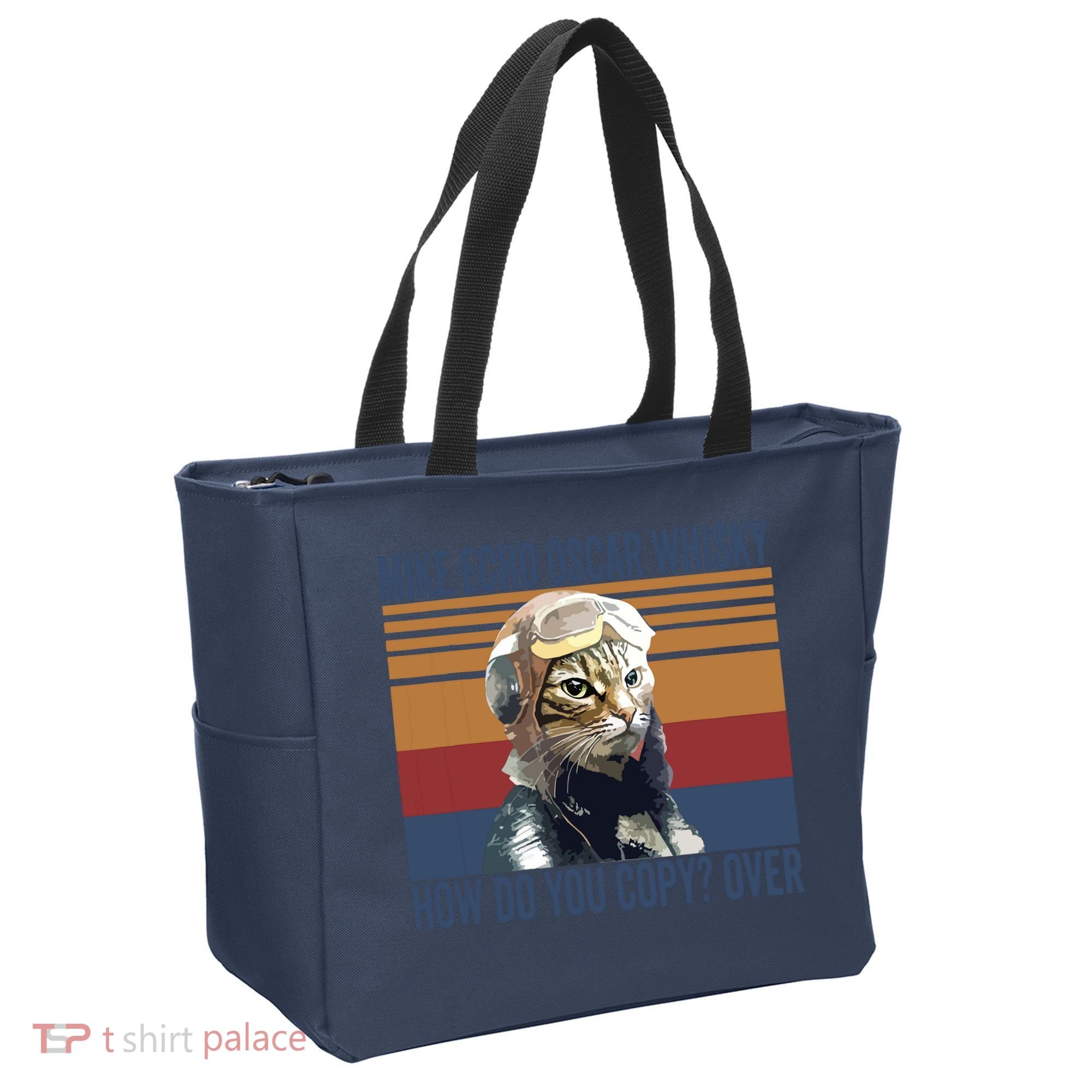 Cat Pilot Mike Echo Oscar Whisky How Do You Copy Tote Bag