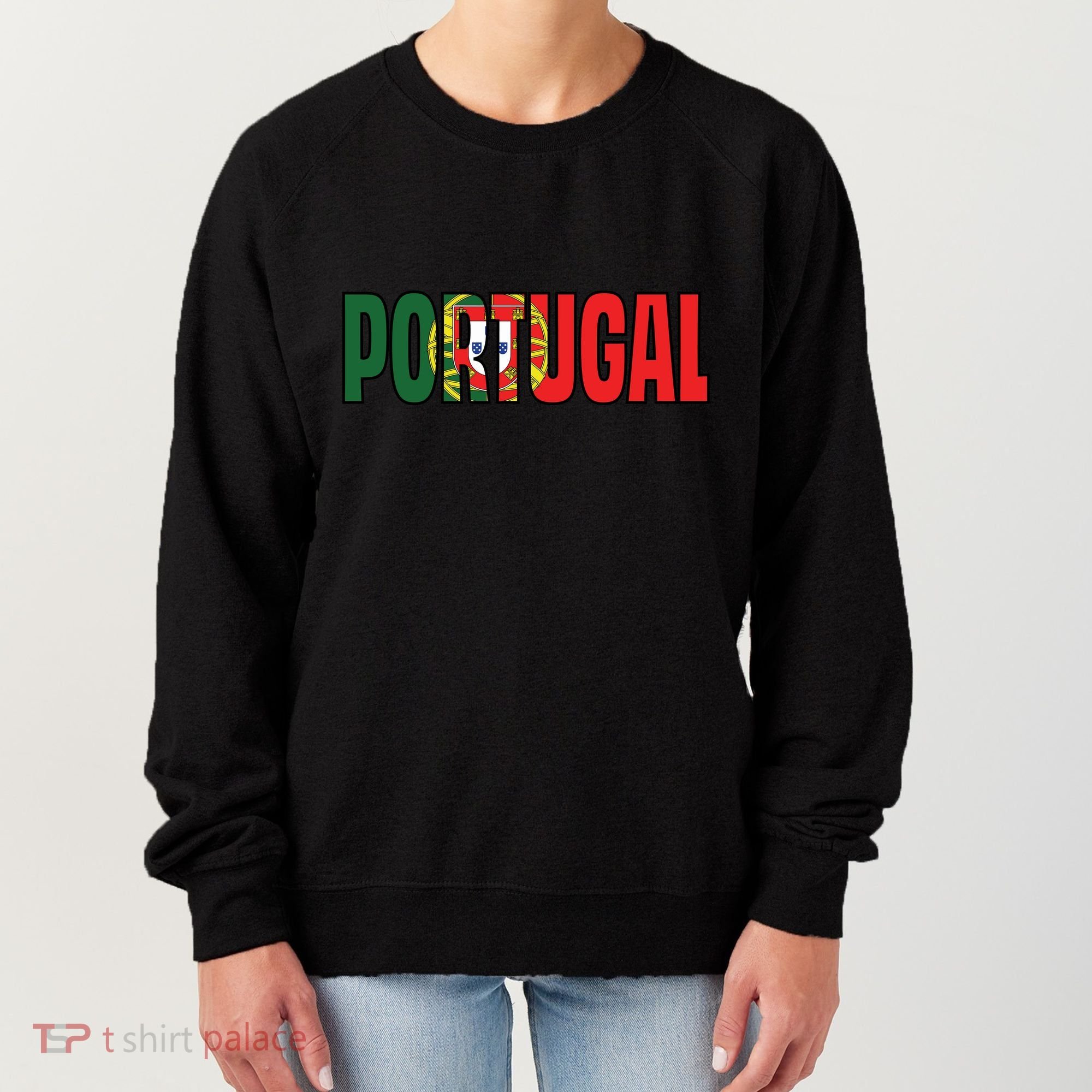 Cool Portugal Mashup Word Flag Women's Sweatshirt