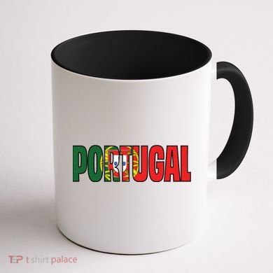 Cool Portugal Mashup Word Flag Coffee Mug back