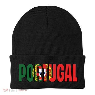 Cool Portugal Mashup Word Flag Beanie