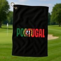 Cool Portugal Mashup Word Flag Golf Towel thumb 1