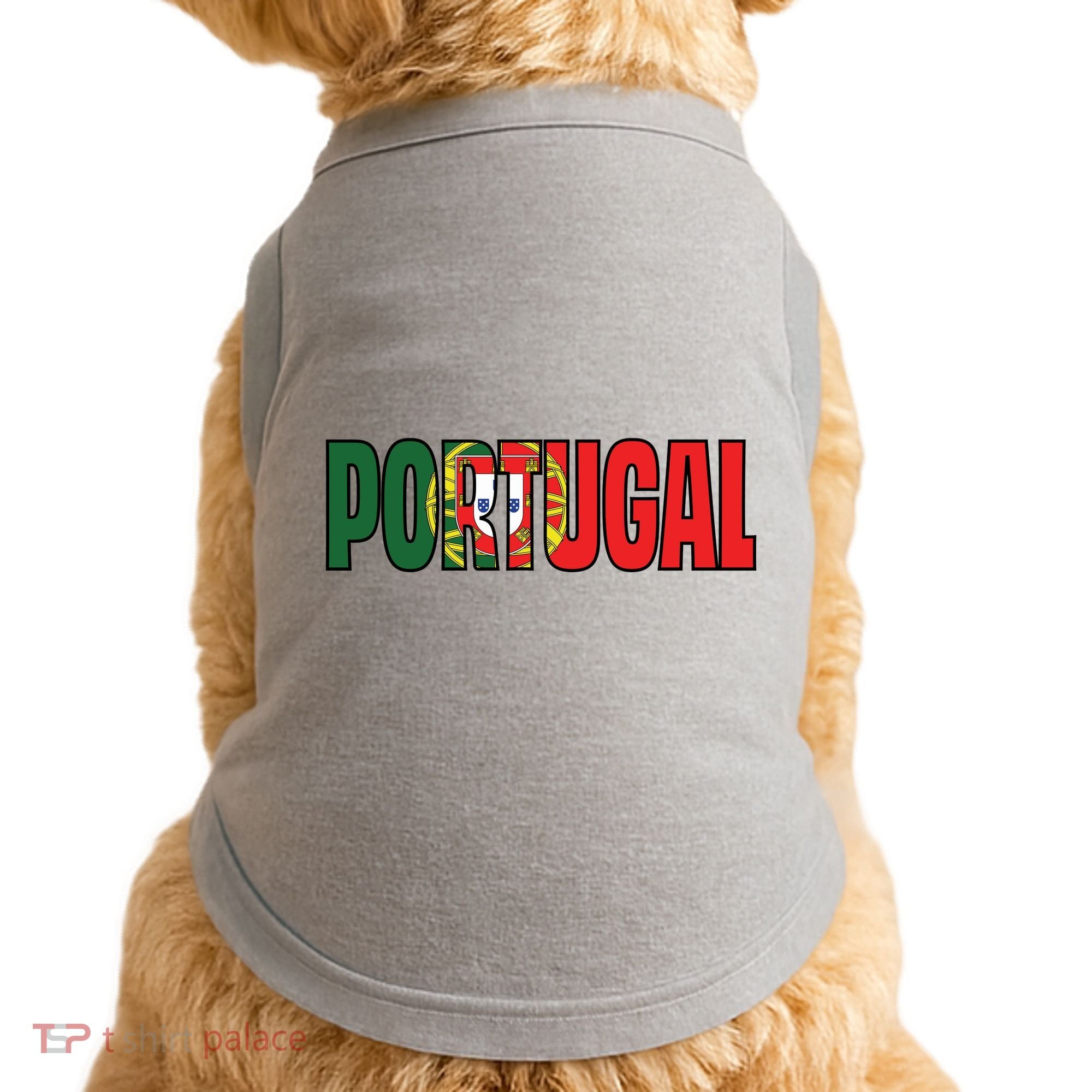 Cool Portugal Mashup Word Flag Doggie Tank