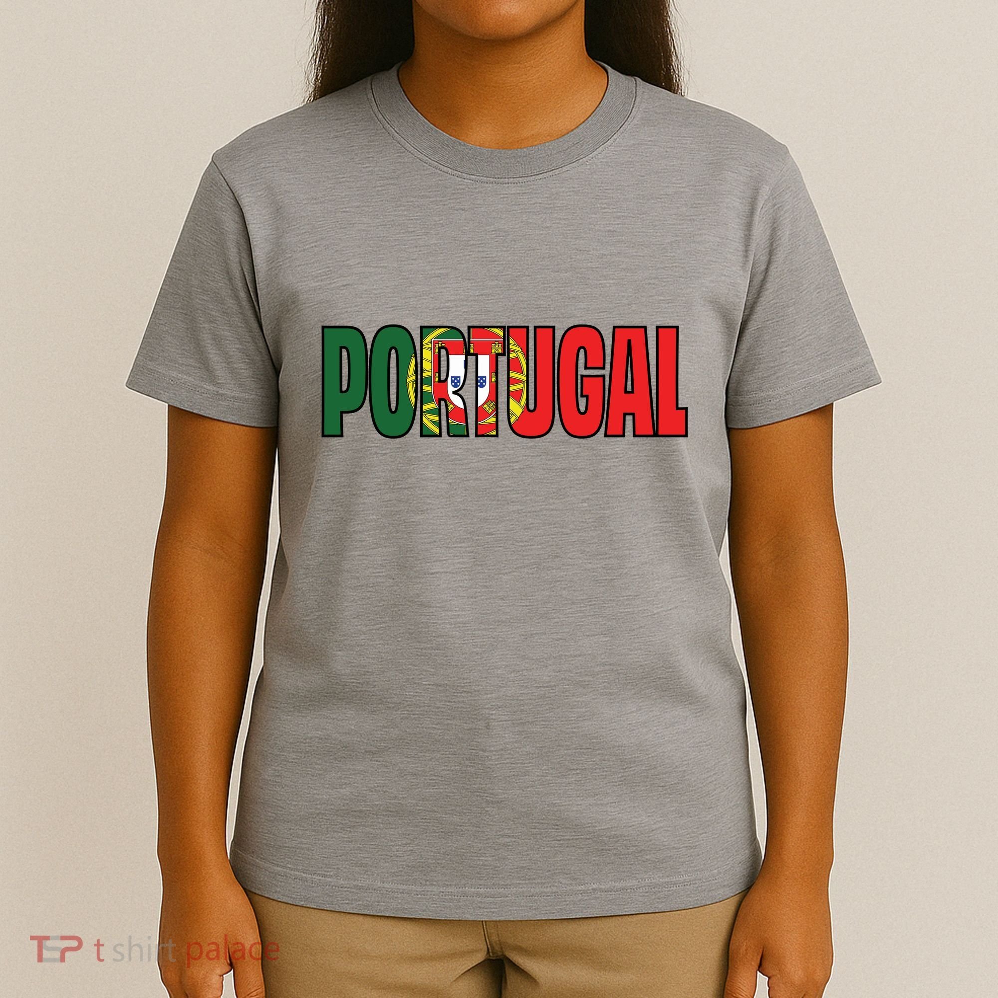 Cool Portugal Mashup Word Flag T-Shirt