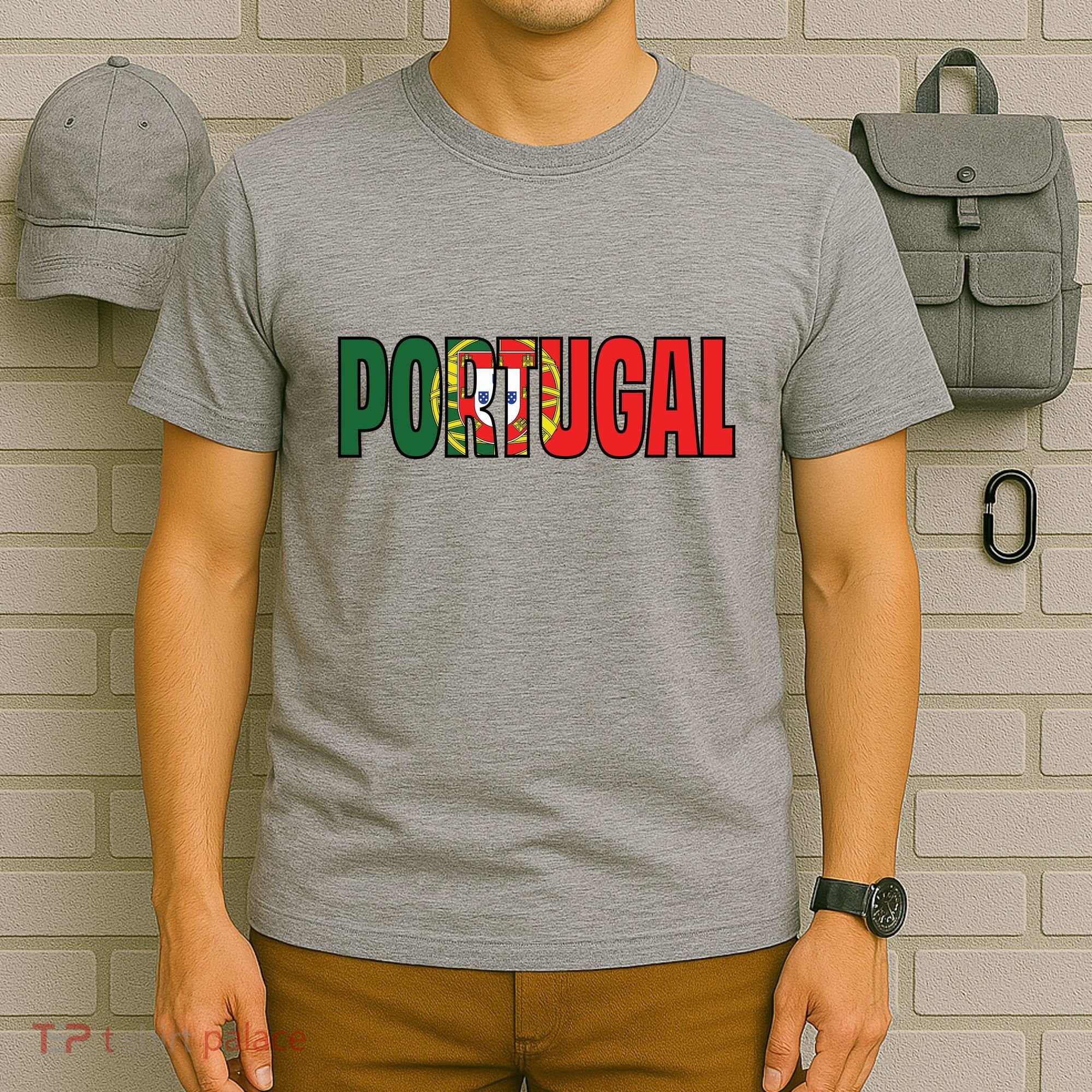 Cool Portugal Mashup Word Flag T-Shirt