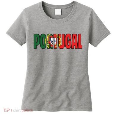 Cool Portugal Mashup Word Flag Women's T-Shirt