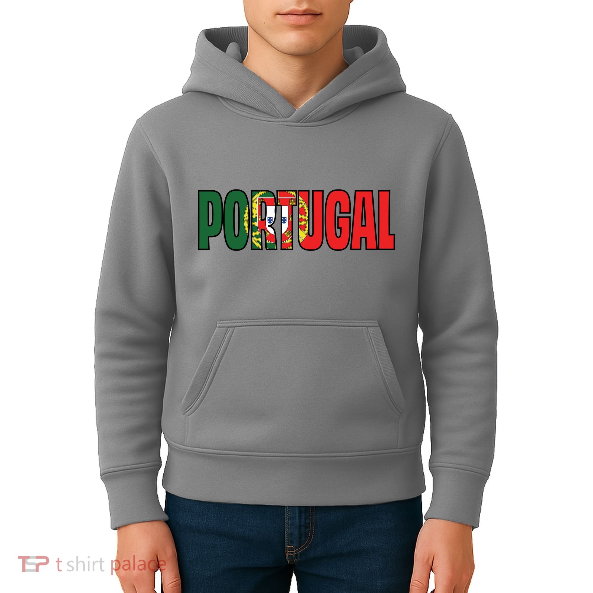 Cool Portugal Mashup Word Flag Kids Hoodie