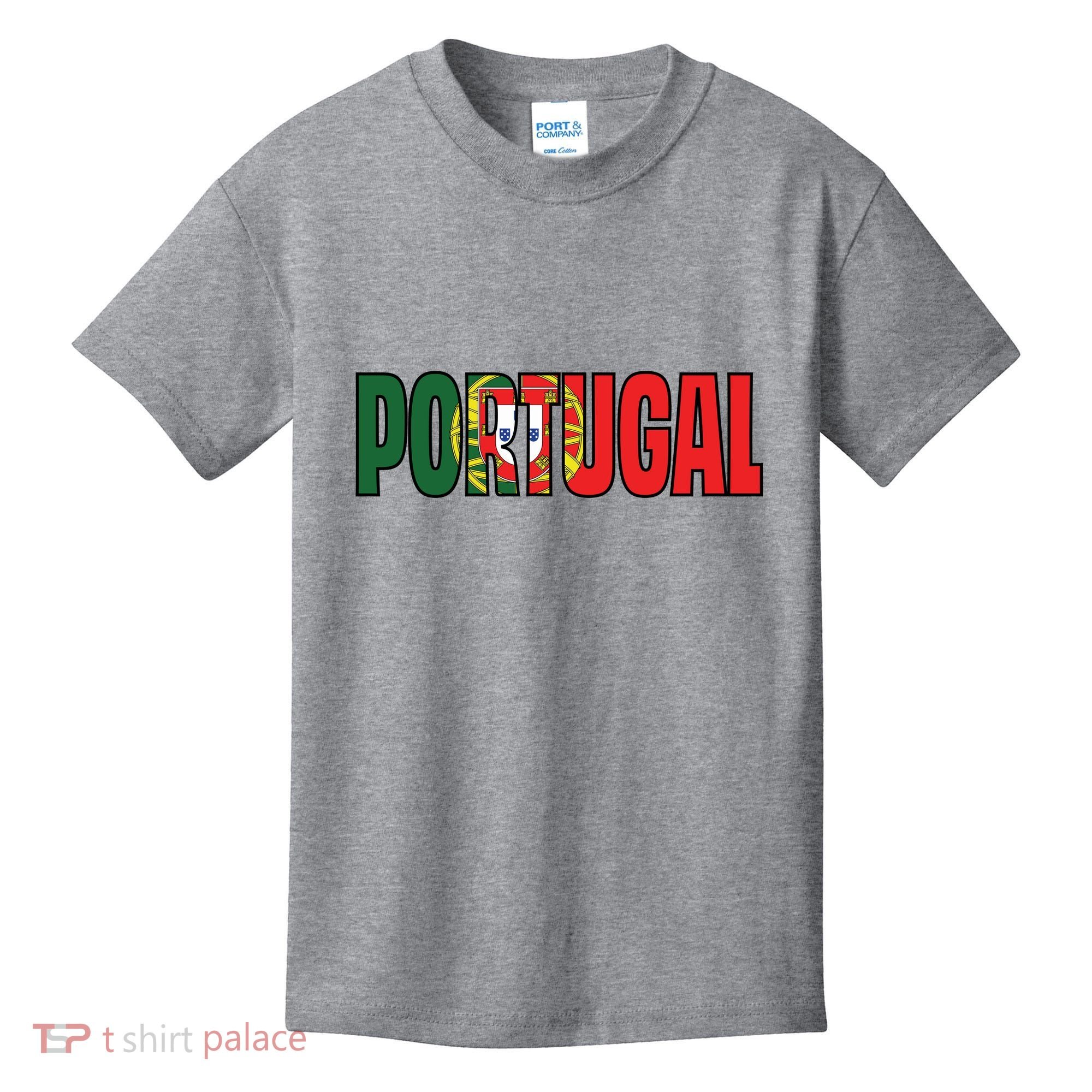 Cool Portugal Mashup Word Flag Kids T-Shirt