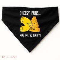 Cheesy Puns Mac Me So Happy Funny Mac And Cheese Gift USA-Made Doggie Bandana thumb 0