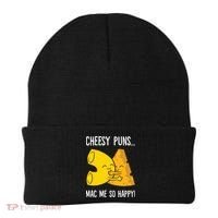 Cheesy Puns Mac Me So Happy Funny Mac And Cheese Gift Beanie thumb 0