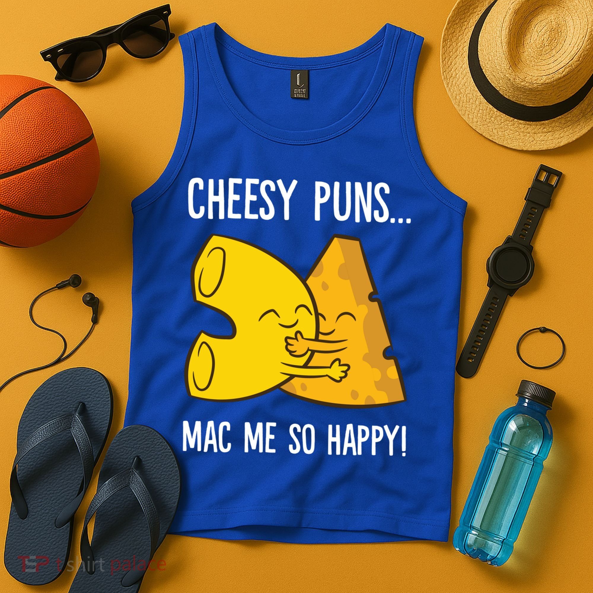 Cheesy Puns Mac Me So Happy Funny Mac And Cheese Gift Tank Top