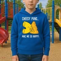 Cheesy Puns Mac Me So Happy Funny Mac And Cheese Gift Kids Hoodie thumb 2