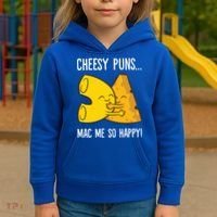 Cheesy Puns Mac Me So Happy Funny Mac And Cheese Gift Kids Hoodie thumb 3