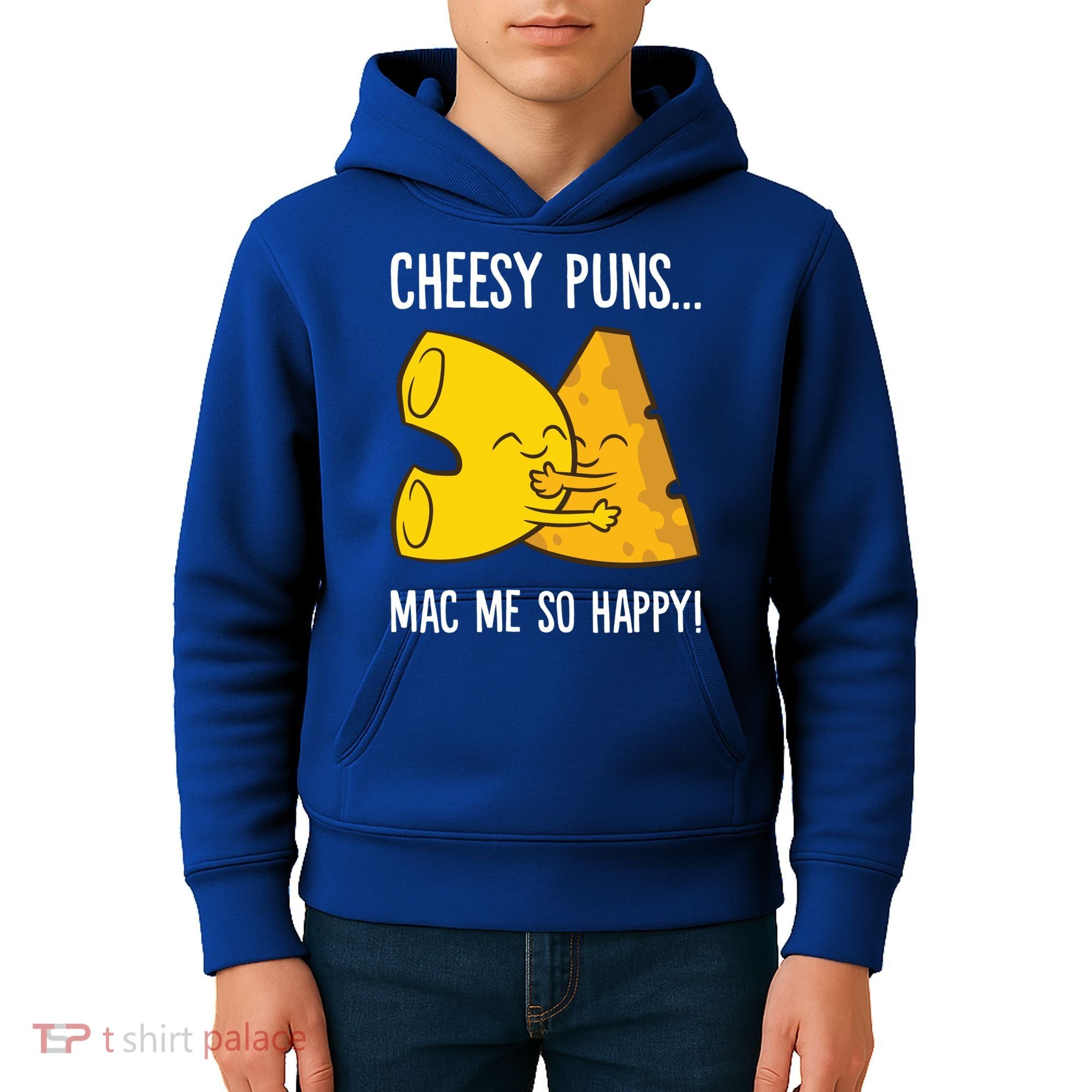Cheesy Puns Mac Me So Happy Funny Mac And Cheese Gift Kids Hoodie