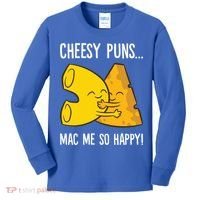 Cheesy Puns Mac Me So Happy Funny Mac And Cheese Gift Kids Long Sleeve Shirt thumb 0