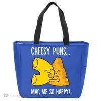 Cheesy Puns Mac Me So Happy Funny Mac And Cheese Gift Tote Bag thumb 0
