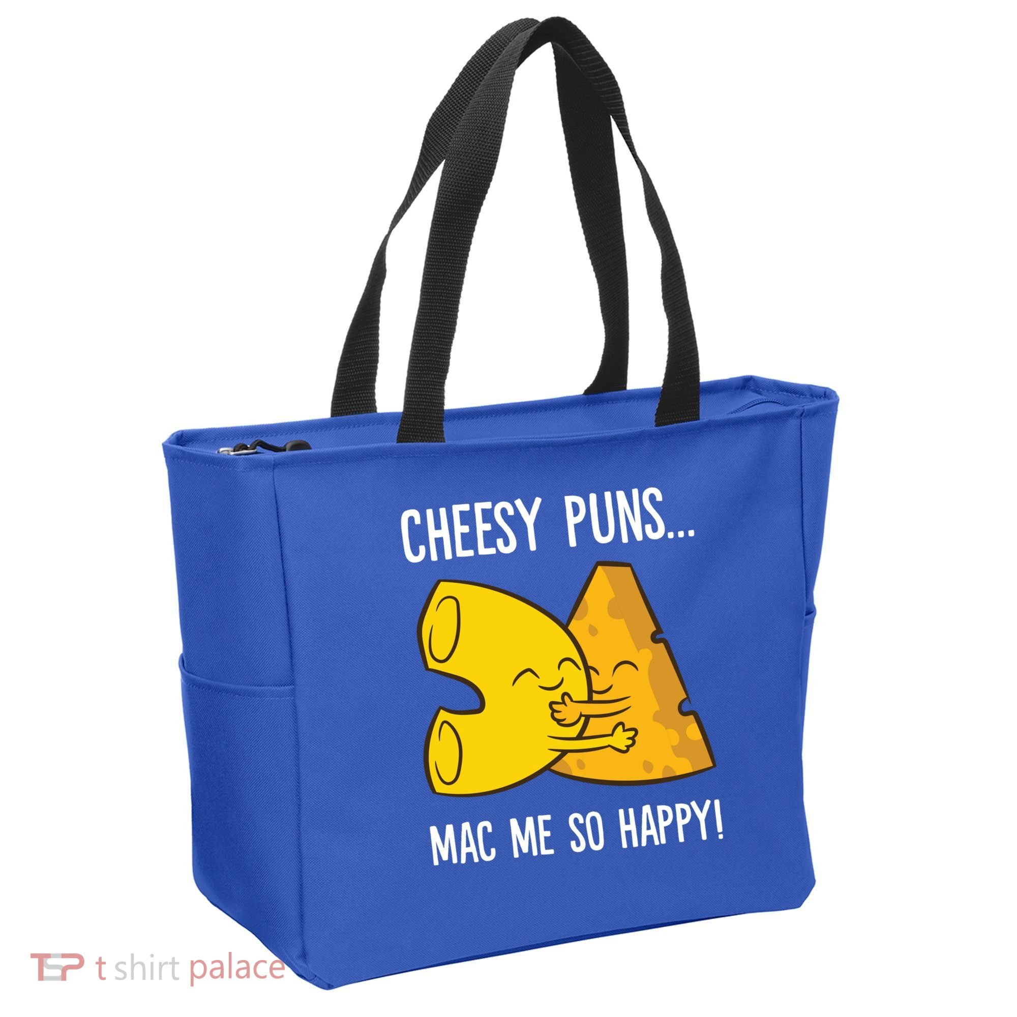 Cheesy Puns Mac Me So Happy Funny Mac And Cheese Gift Tote Bag