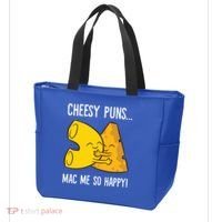 Cheesy Puns Mac Me So Happy Funny Mac And Cheese Gift Tote Bag thumb 3