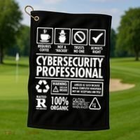 Cybersecurity Professional Not A Hacker Golf Towel thumb 1