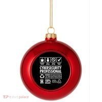 Cybersecurity Professional Not A Hacker Plastic Christmas Ball Ornament thumb 0