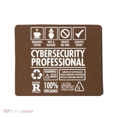 Cybersecurity Professional Not A Hacker Mousepad