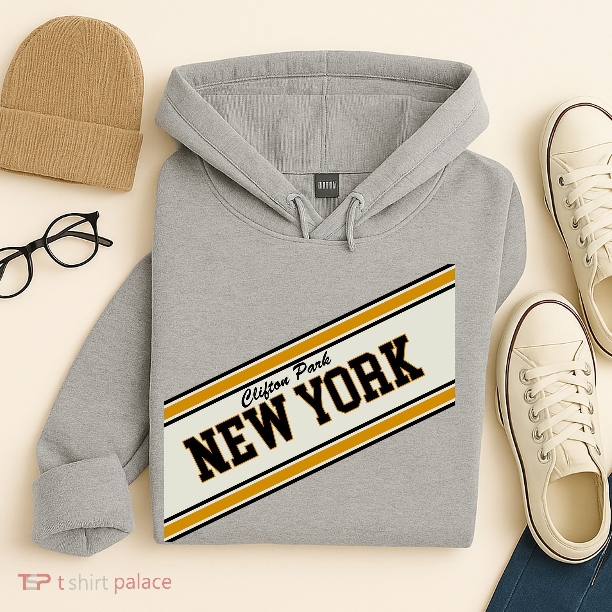 Clifton Park New York Varsity Logo Hoodie