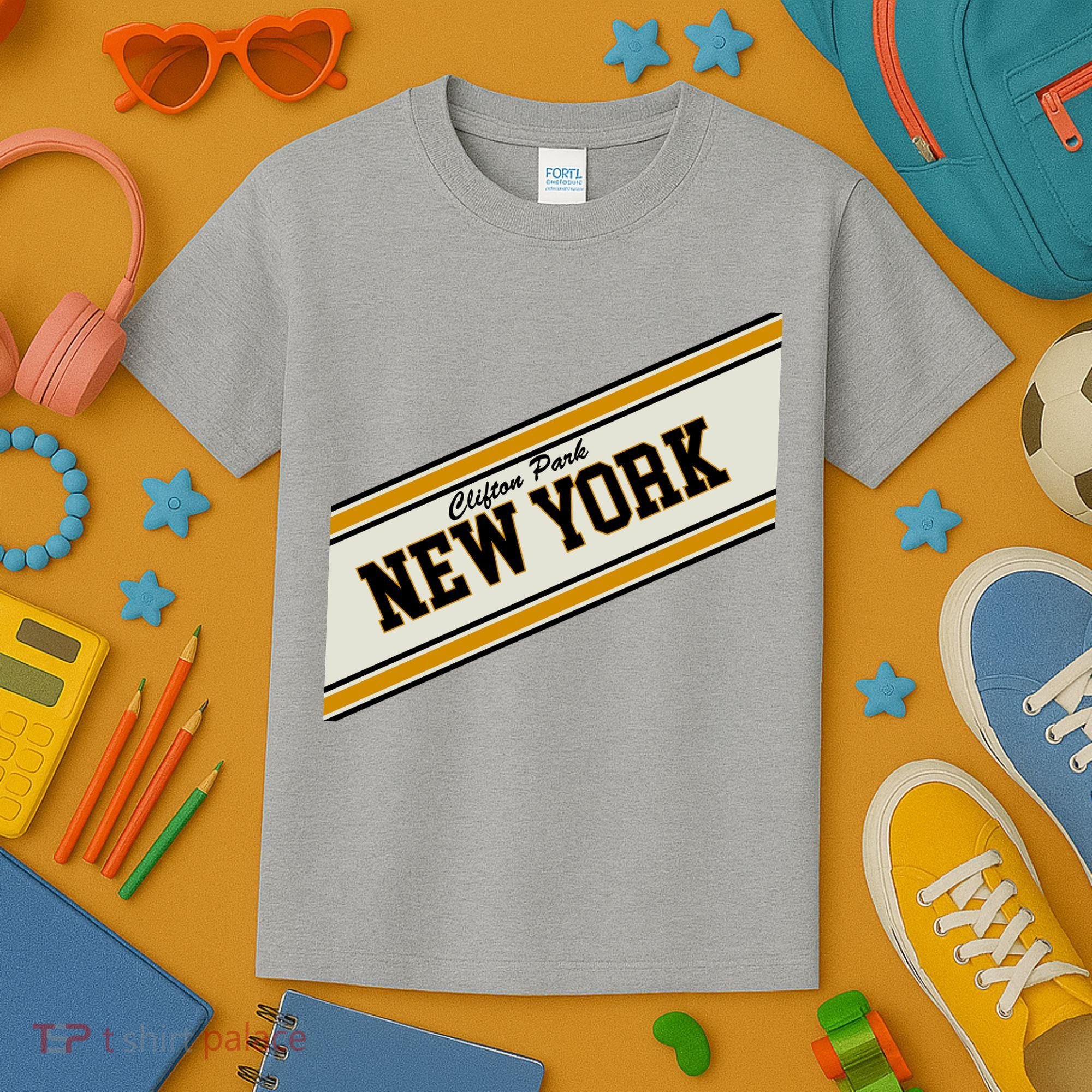 Clifton Park New York Varsity Logo Kids T-Shirt