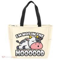 Cow Pun Not In The Mood Calf & Cattle Tote Bag thumb 0