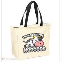 Cow Pun Not In The Mood Calf & Cattle Tote Bag thumb 2