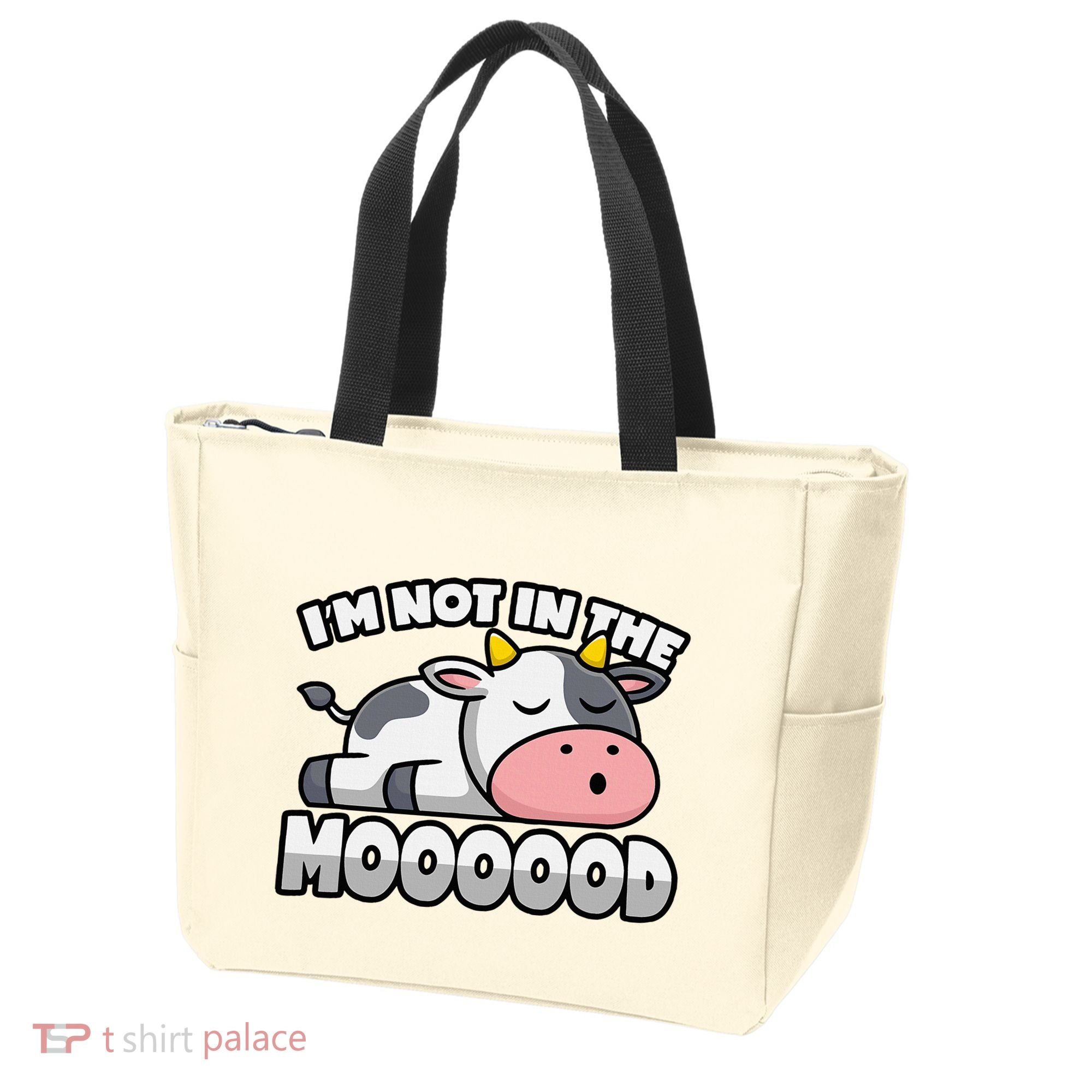 Cow Pun Not In The Mood Calf & Cattle Tote Bag