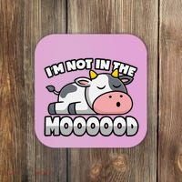 Cow Pun Not In The Mood Calf & Cattle Coaster thumb 0