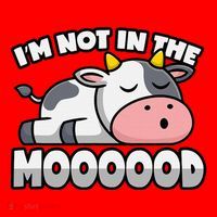 Cow Pun Not In The Mood Calf & Cattle Santa Hat thumb 1
