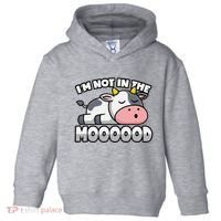 Cow Pun Not In The Mood Calf & Cattle Toddler Hoodie thumb 0