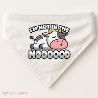 Cow Pun Not In The Mood Calf & Cattle USA-Made Doggie Bandana thumb 0