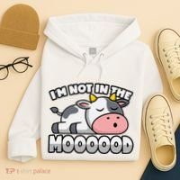 Cow Pun Not In The Mood Calf & Cattle Hoodie thumb 4