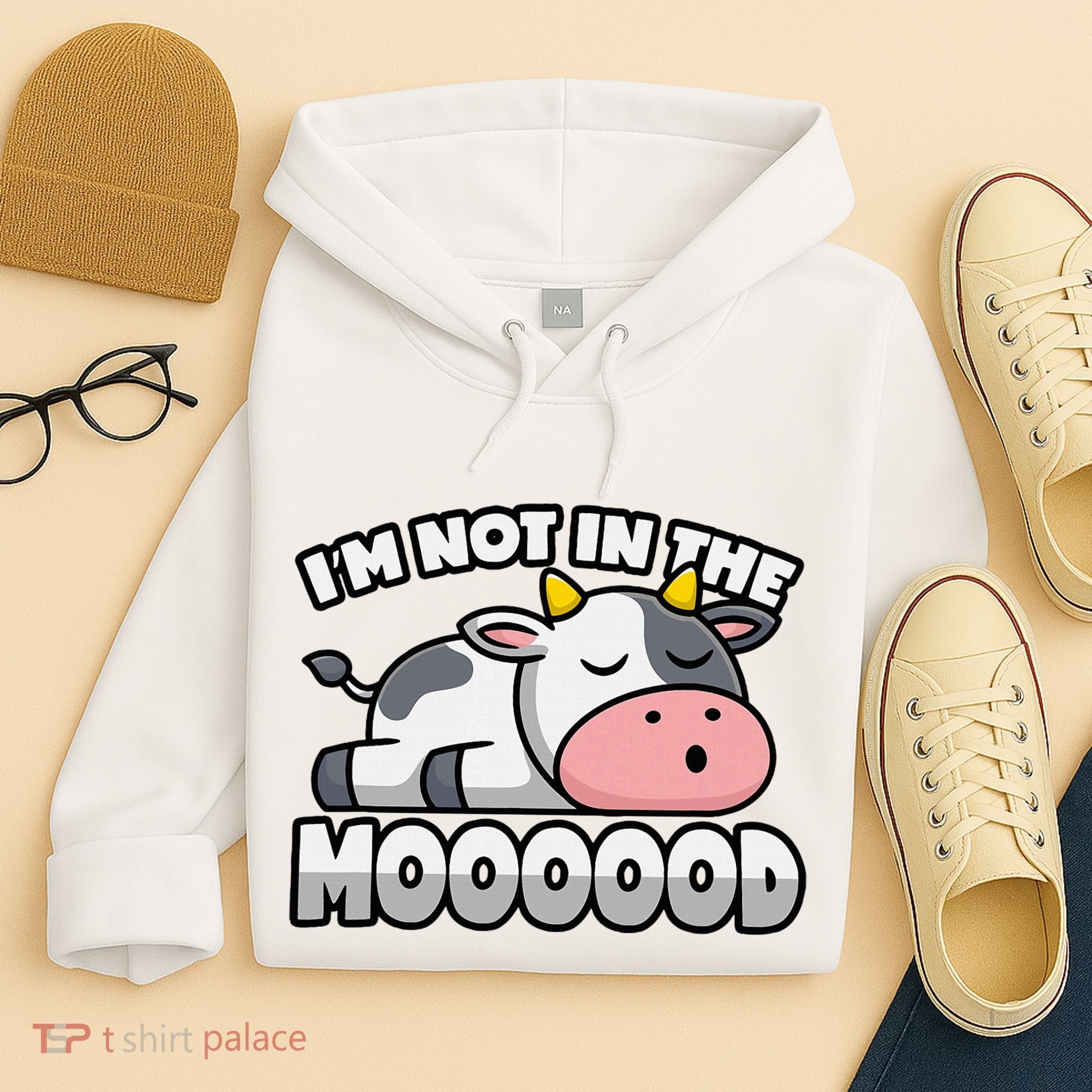 Cow Pun Not In The Mood Calf & Cattle Hoodie