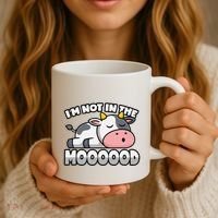 Cow Pun Not In The Mood Calf & Cattle Coffee Mug thumb 3