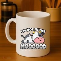 Cow Pun Not In The Mood Calf & Cattle Coffee Mug thumb 4